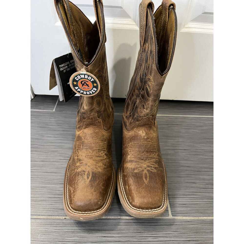 Laredo Durant Men's Cowboy Boots Size 8 EW (Extra Wide) - NEW/NWT - Picture 3 of 6